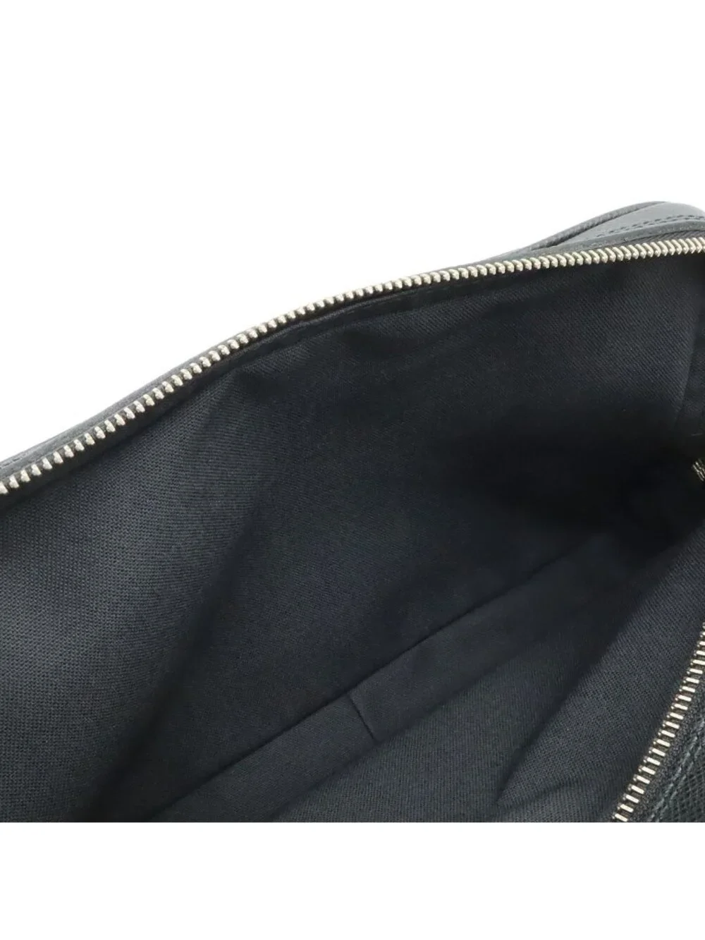 Louis Vuitton Taiga Pavel Clutch Leather Ardoise Black Silver